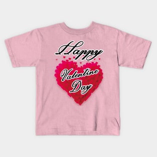 "Happy Valentine Day" Valentine Day Kids T-Shirt